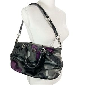 Coach Black and Purple Satchel